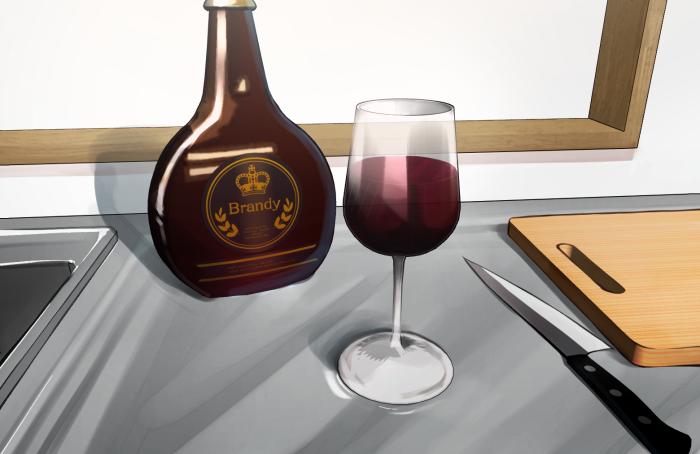 被害者の血液と酒を混ぜて保管、飲酒していた